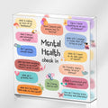 Mental Health & Self-Care Encouragement Sign — Therapist & Wellness Gift – Gifts & Decor