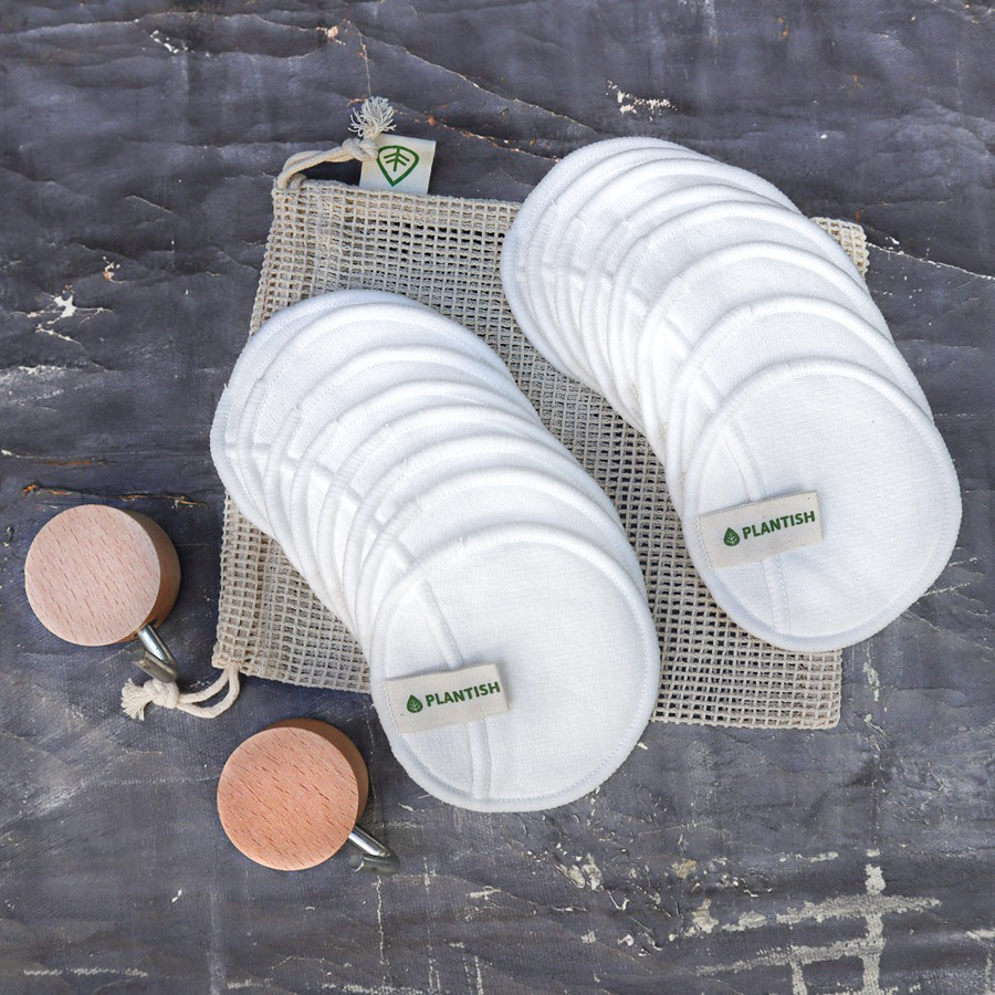 100% cotton facial rounds, 16-pack