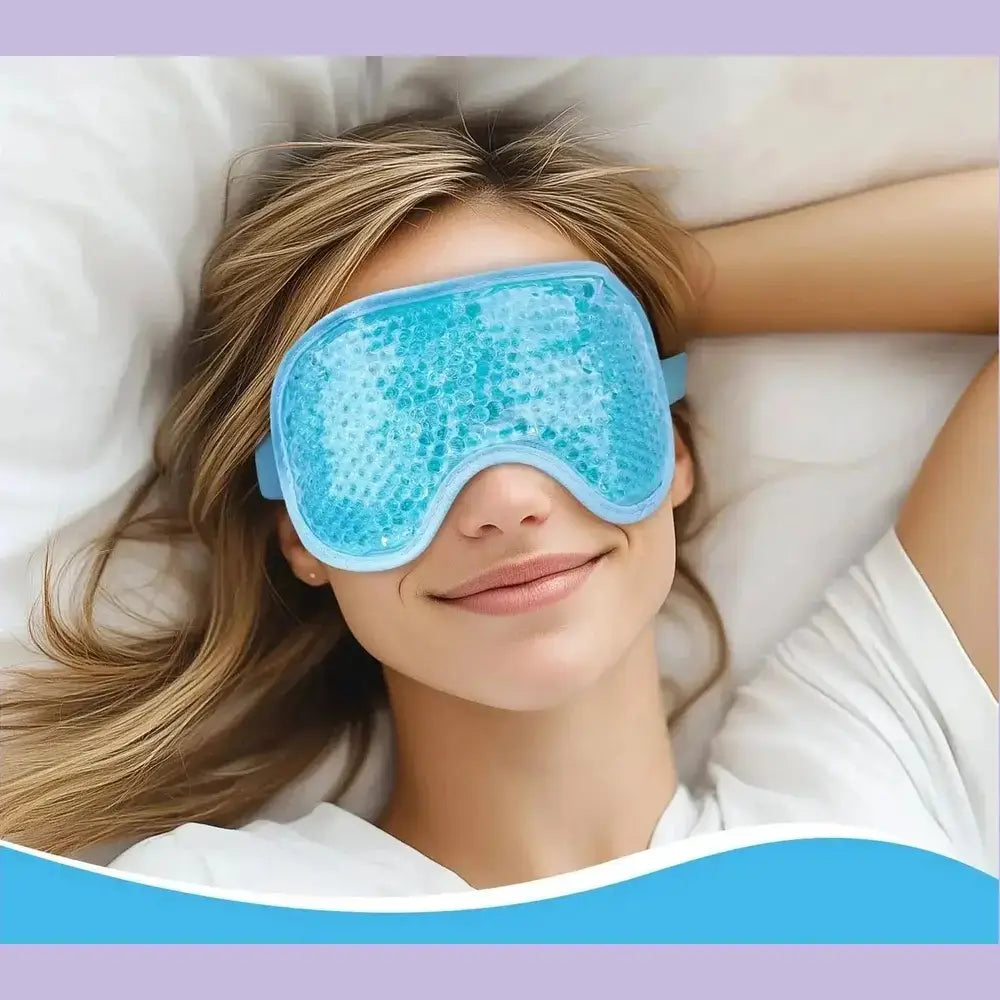 Cooling Gel Bead Eye Mask – Reusable Cold & Hot Compress for Puffy Eyes – Eye Care