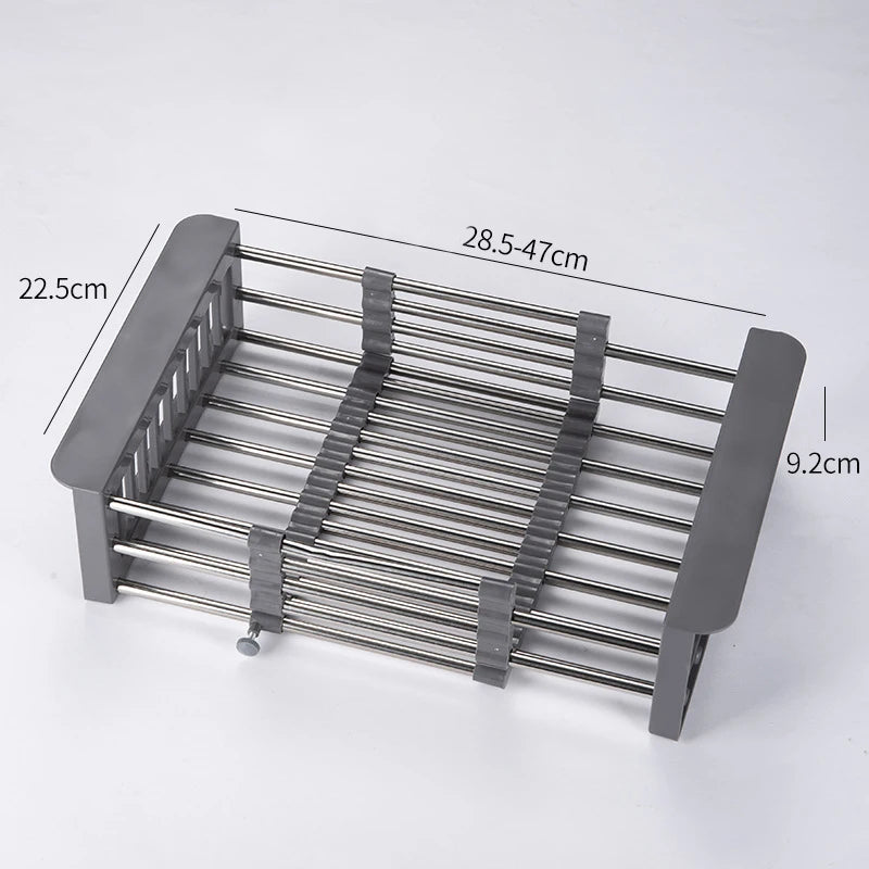 Foldable Triangle Dish Drying Rack – Corner Sink Organizer & Stainless Steel Drainer – Dish Rack