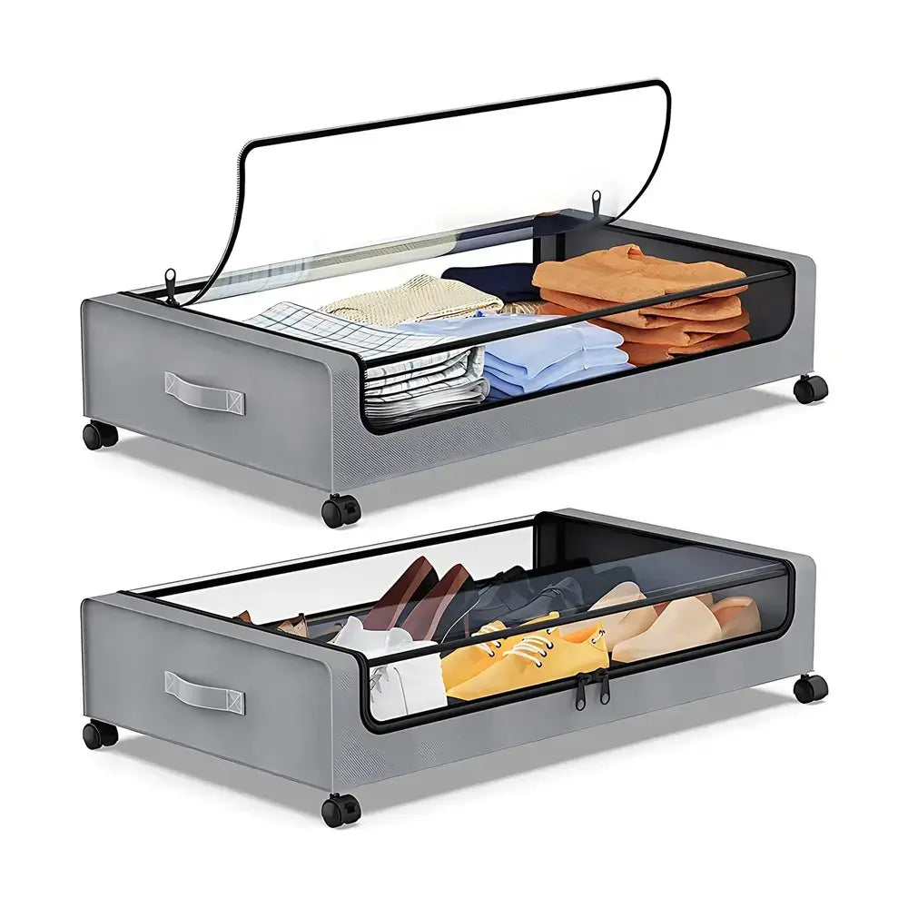 Rolling Under-Bed Storage Bins with Lid & Wheels – image 11