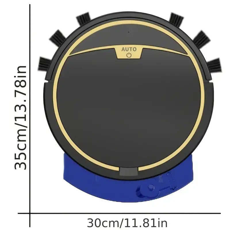 RS300 automated sweeping robot with a slim design for reaching under furniture.