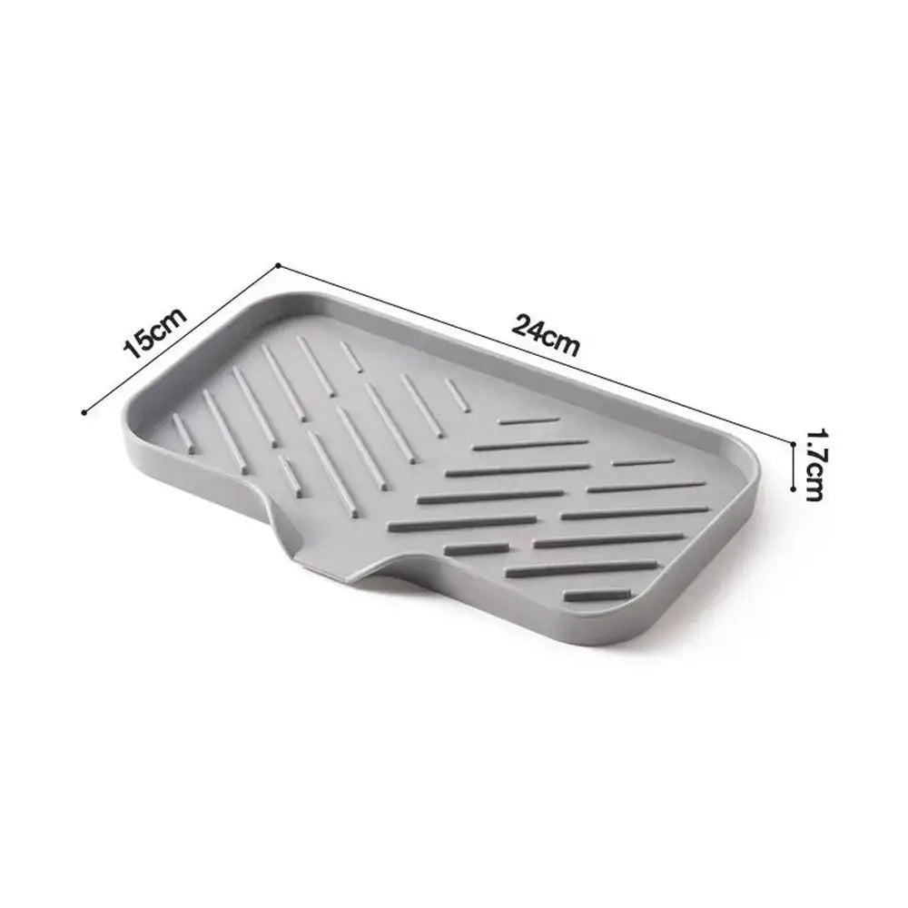 Silicone Kitchen Sink Sponge Holder – Auto-Draining Sink Caddy Organizer – Sink Organizer