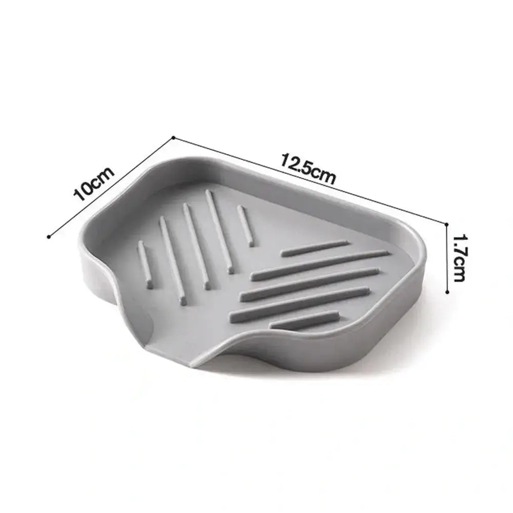 Silicone Kitchen Sink Sponge Holder – Auto-Draining Sink Caddy Organizer – Sink Organizer