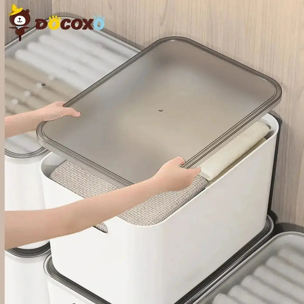 Stackable Storage Bins with Clear Lids – image 9