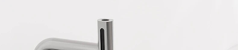 Close-up of pull-out cabinet organizer component showcasing sliding basket mechanism and sleek design.