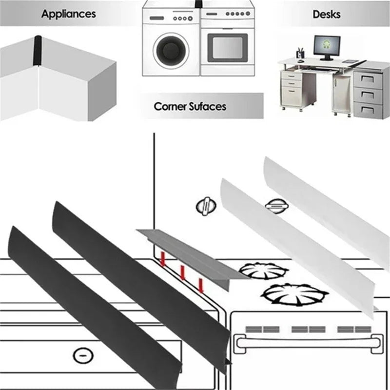 Silicone Stove Counter Gap Cover – T-Shape Heat-Resistant Slit Filler for Kitchen – Kitchen Accessory