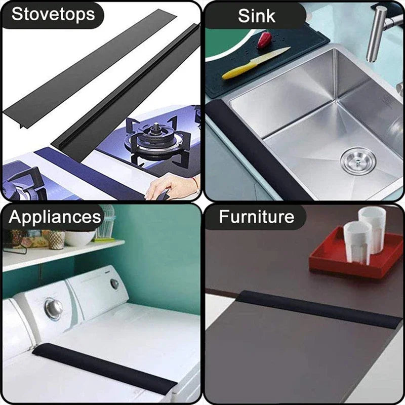 Silicone Stove Counter Gap Cover – T-Shape Heat-Resistant Slit Filler for Kitchen – Kitchen Accessory