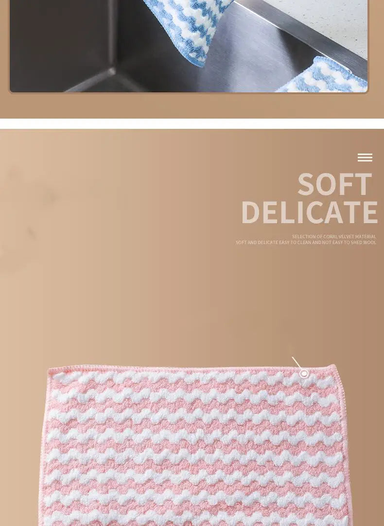 Microfiber Kitchen Dishcloth — Soft, Absorbent & Eco-Friendly Cleaning Cloth – Kitchen & Cleaning