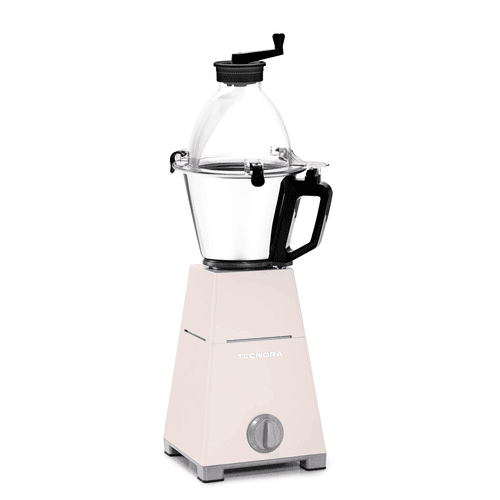 Taupe high-torque blender and smoothie maker with dual jars for smoothies and dry grinding.