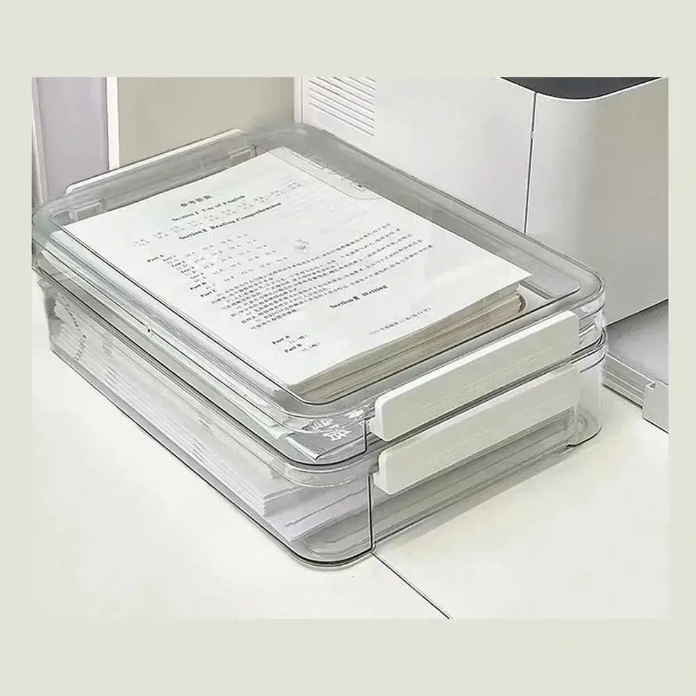 Transparent Document Storage Box | Stackable Organizer – image 12