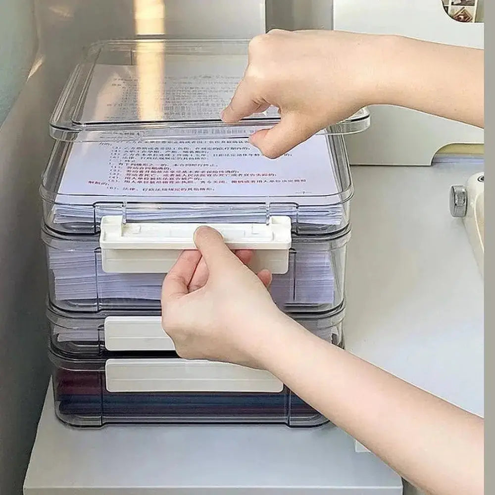 Transparent Document Storage Box | Stackable Organizer – image 11