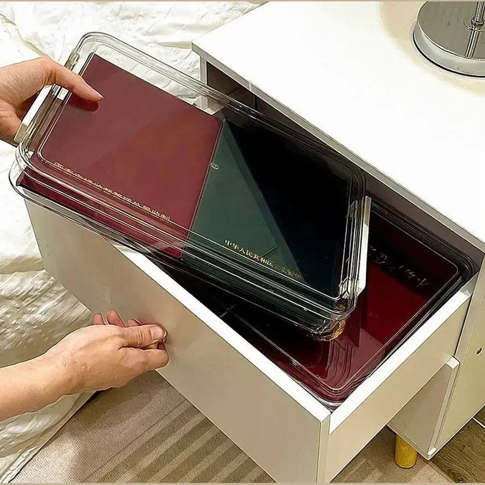 Transparent Document Storage Box | Stackable Organizer – image 16