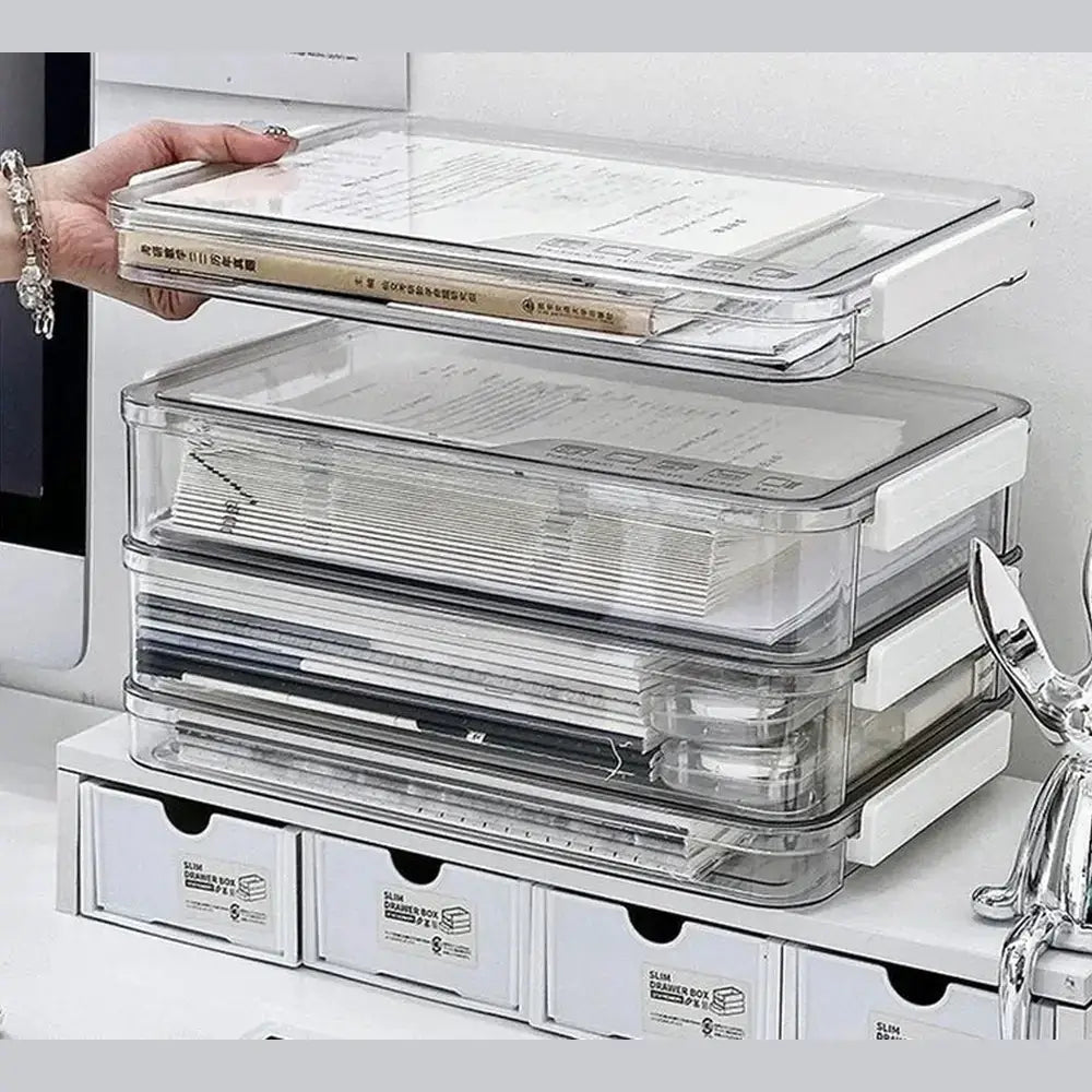Transparent Document Storage Box | Stackable Organizer – image 20