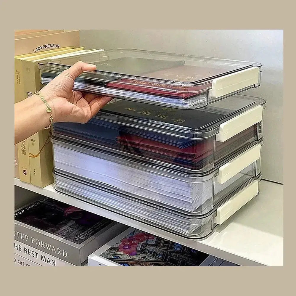 Transparent Document Storage Box | Stackable Organizer – image 17