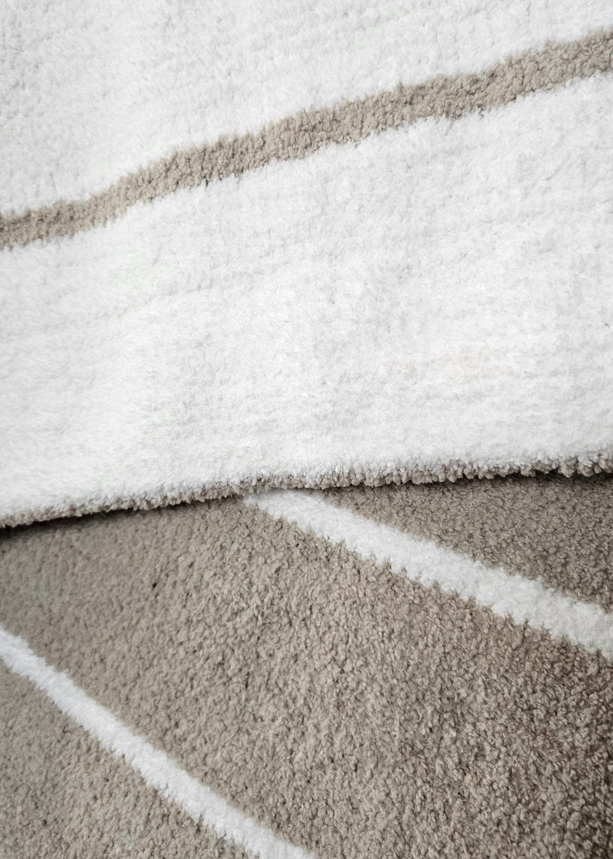 Ultra-Plush Oversized Throw Blanket, 75 x 52 in – Grey Stripe