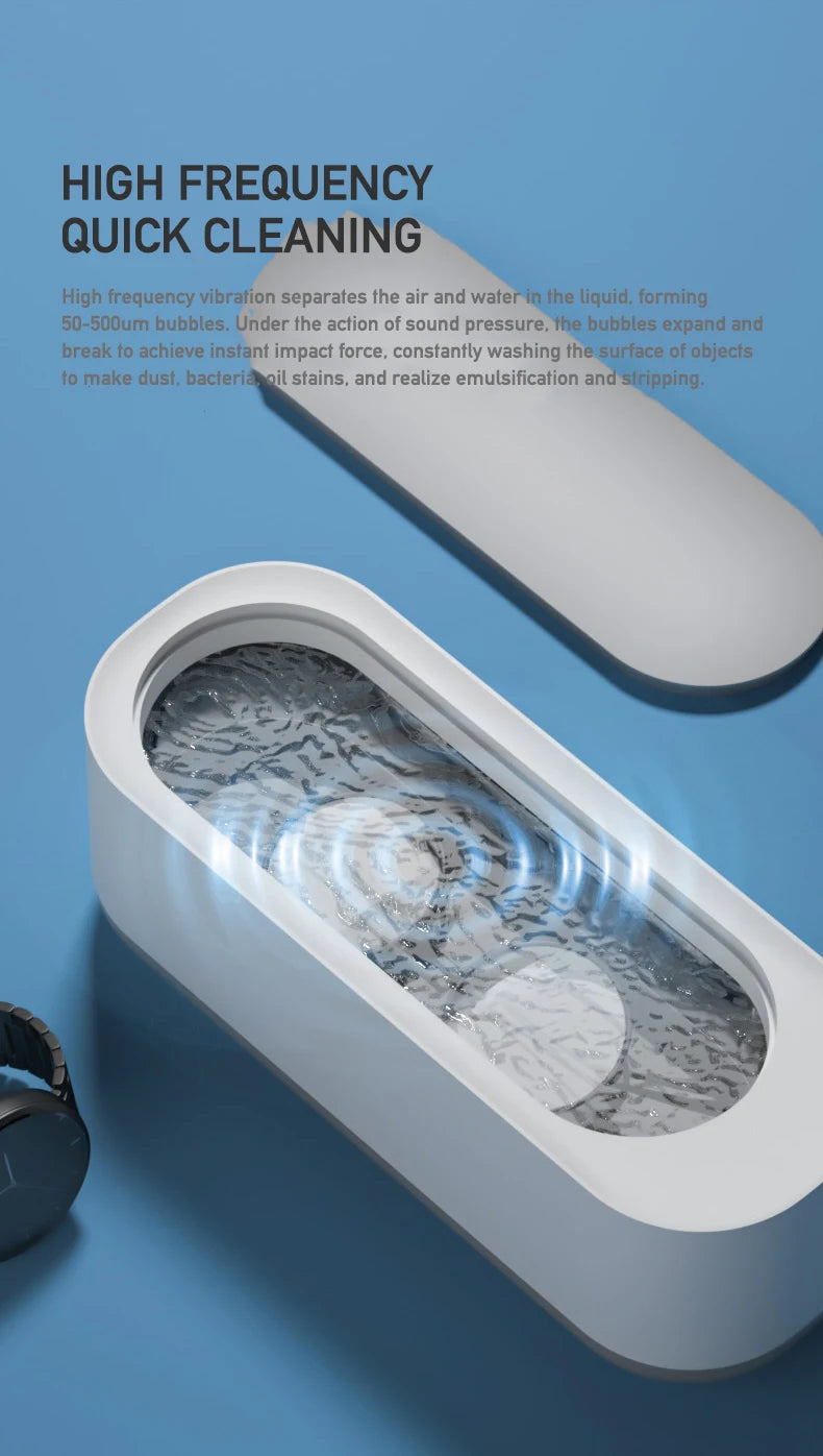 Mini Ultrasonic Cleaning Machine for Jewelry, Glasses & Watches (Battery Not Included) – Tools & Equipment