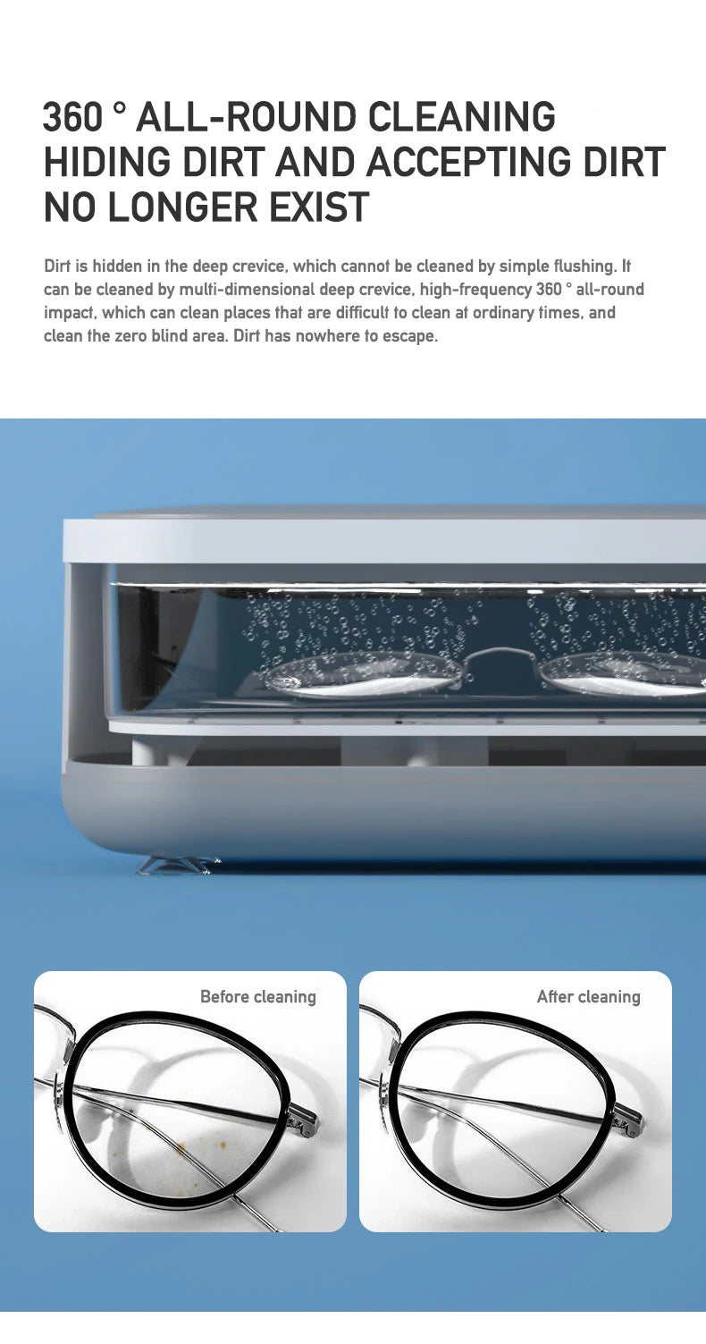 Mini Ultrasonic Cleaning Machine for Jewelry, Glasses & Watches (Battery Not Included) – Tools & Equipment
