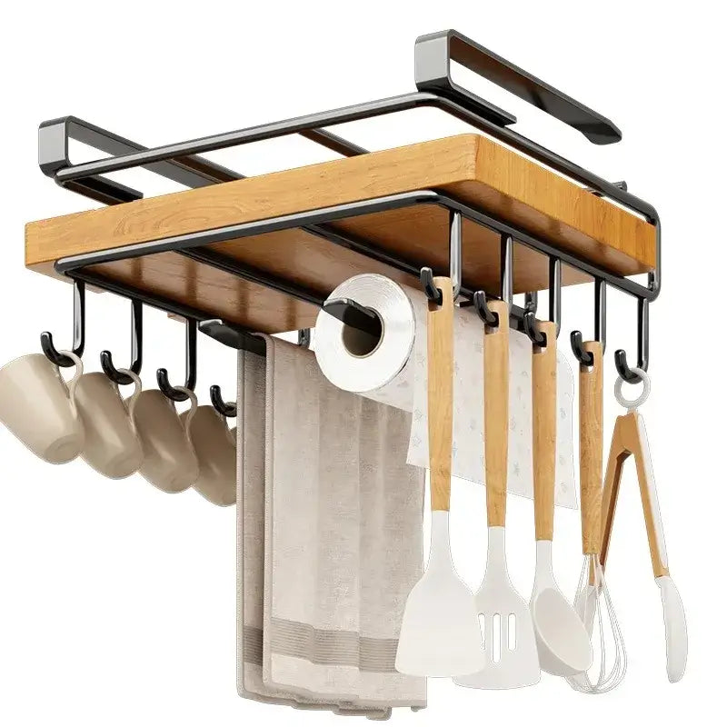 Under-Cabinet Kitchen Organizer Rack with Hooks – image 12