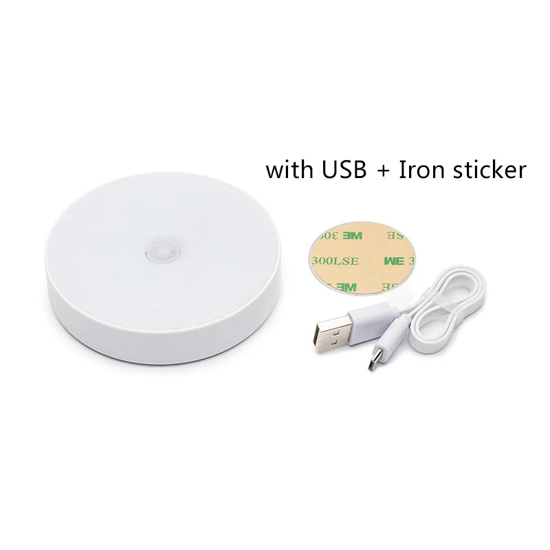 USB Rechargeable Motion Sensor Night Light – Wireless LED Lamp for Kitchen, Closet & Hallway – Night Light