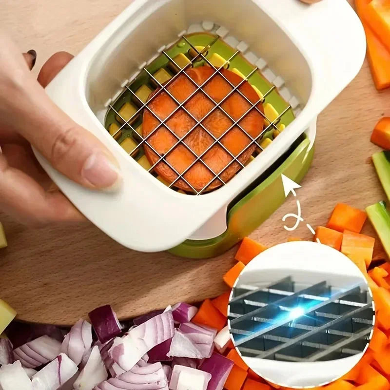 Multifunctional Vegetable Chopper & Onion Dicer – Stainless Steel Blades, Ergonomic Handle, Easy Meal Prep – Kitchen Tools