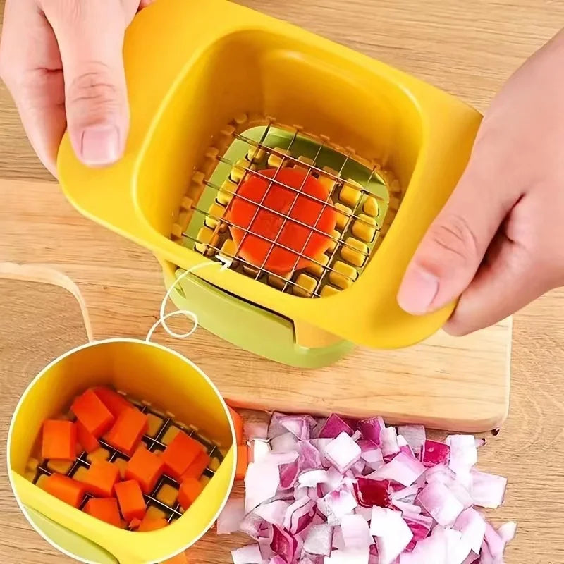 Multifunctional Vegetable Chopper & Onion Dicer – Stainless Steel Blades, Ergonomic Handle, Easy Meal Prep – Kitchen Tools