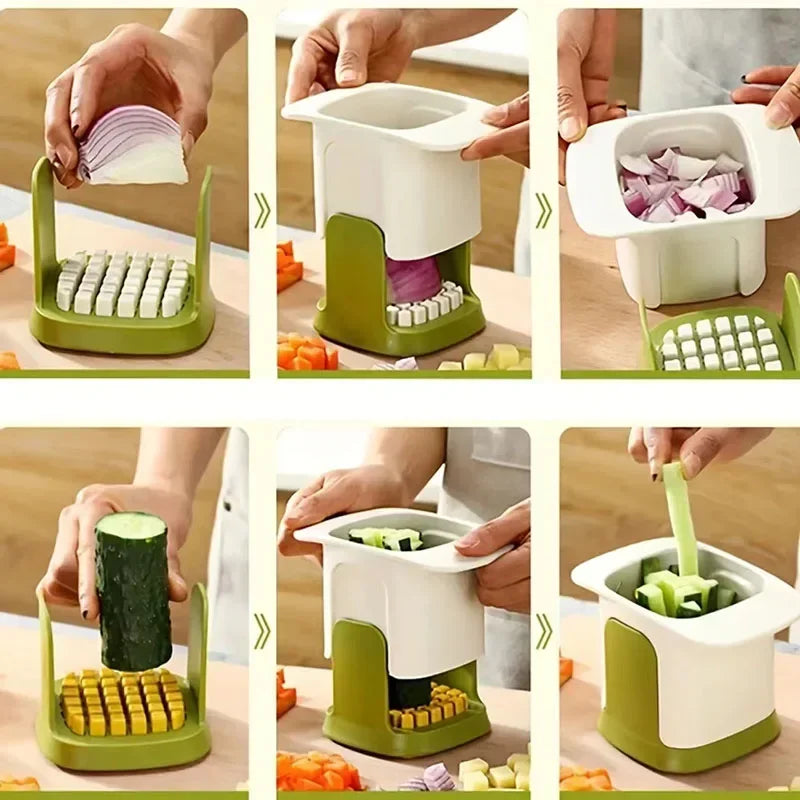 Multifunctional Vegetable Chopper & Onion Dicer – Stainless Steel Blades, Ergonomic Handle, Easy Meal Prep – Kitchen Tools