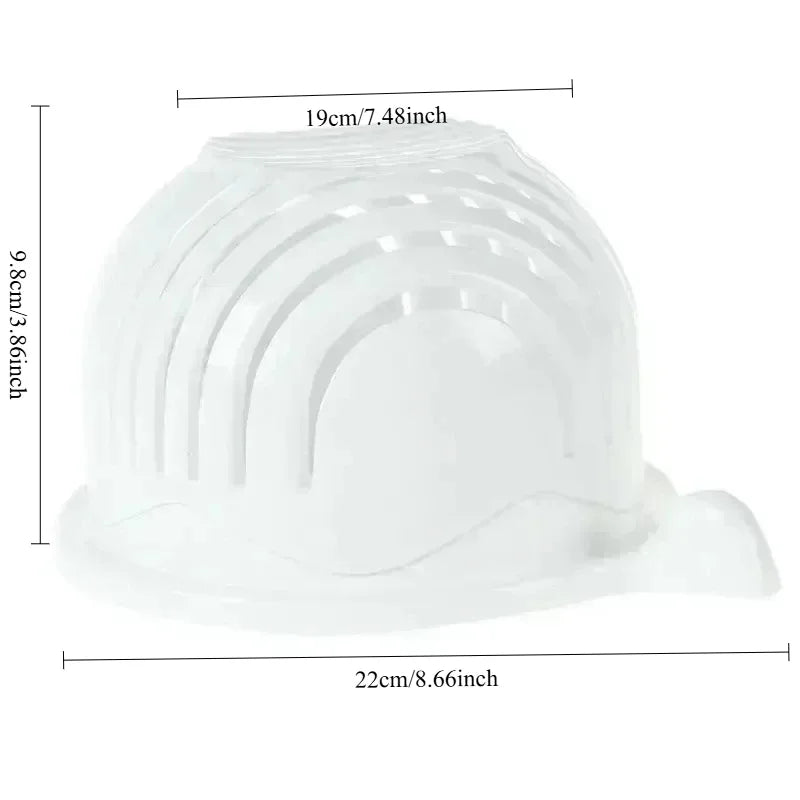 Salad Cutter Bowl – Vegetable & Fruit Slicing Bowl for Fast Meal Prep, No Cutting Board Needed – Kitchen Tools