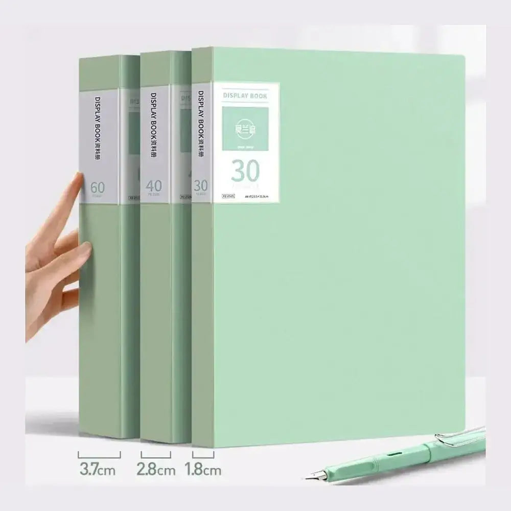 waterproof A4 document organizer set featuring 30, 40, and 60 pockets for efficient file storage.