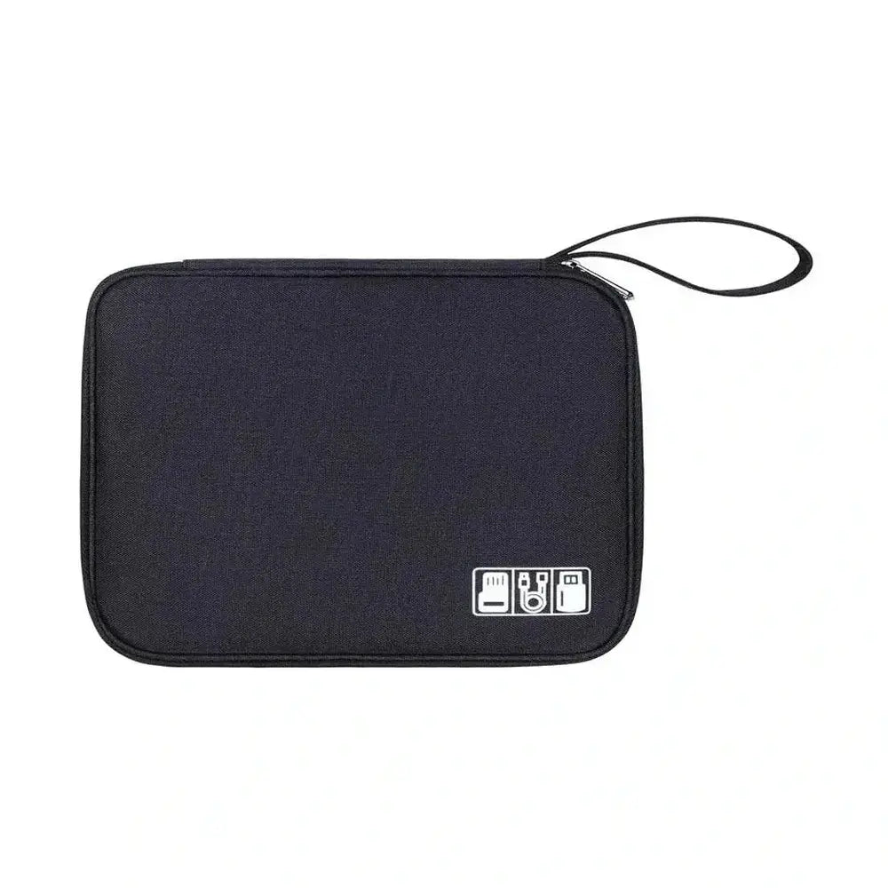 Waterproof Electronics Organizer Bag – Travel Cable & Accessories Pouch, 8 Cable Loops, Lightweight 120g – Travel & Accessories