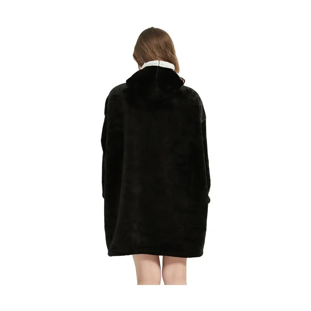 Wearable Blanket Hoodie – Ultra Plush Sherpa Fleece with Sleeves & Hood – Blankets & Throws