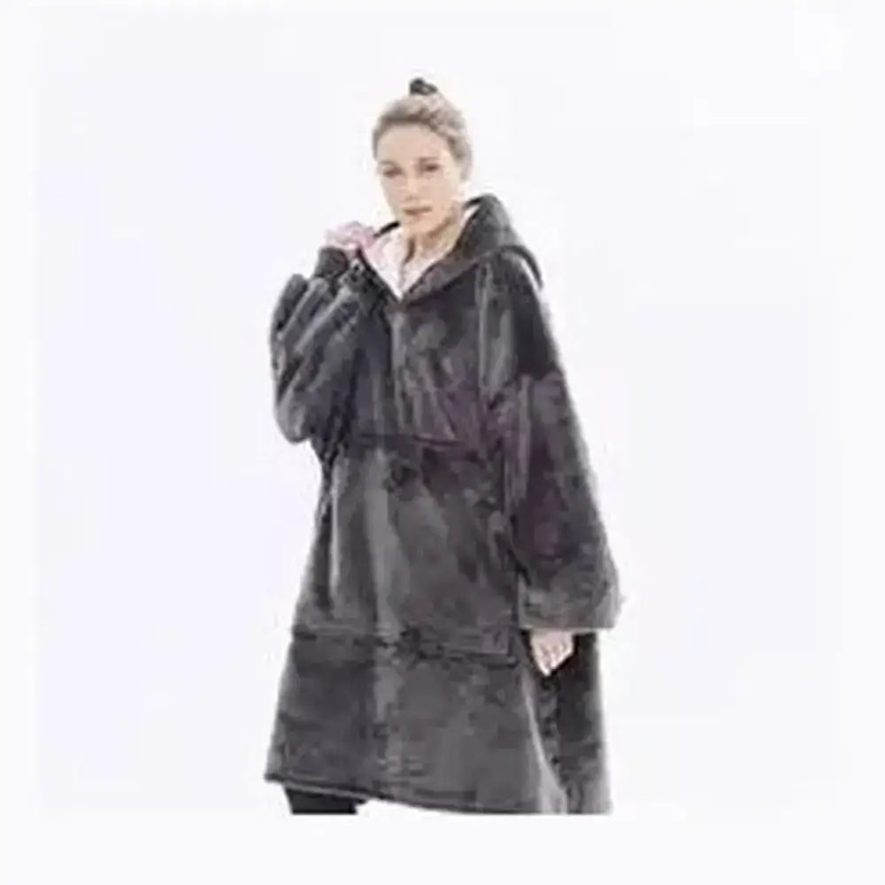 Wearable Blanket Hoodie – Ultra Plush Sherpa Fleece with Sleeves & Hood – Blankets & Throws