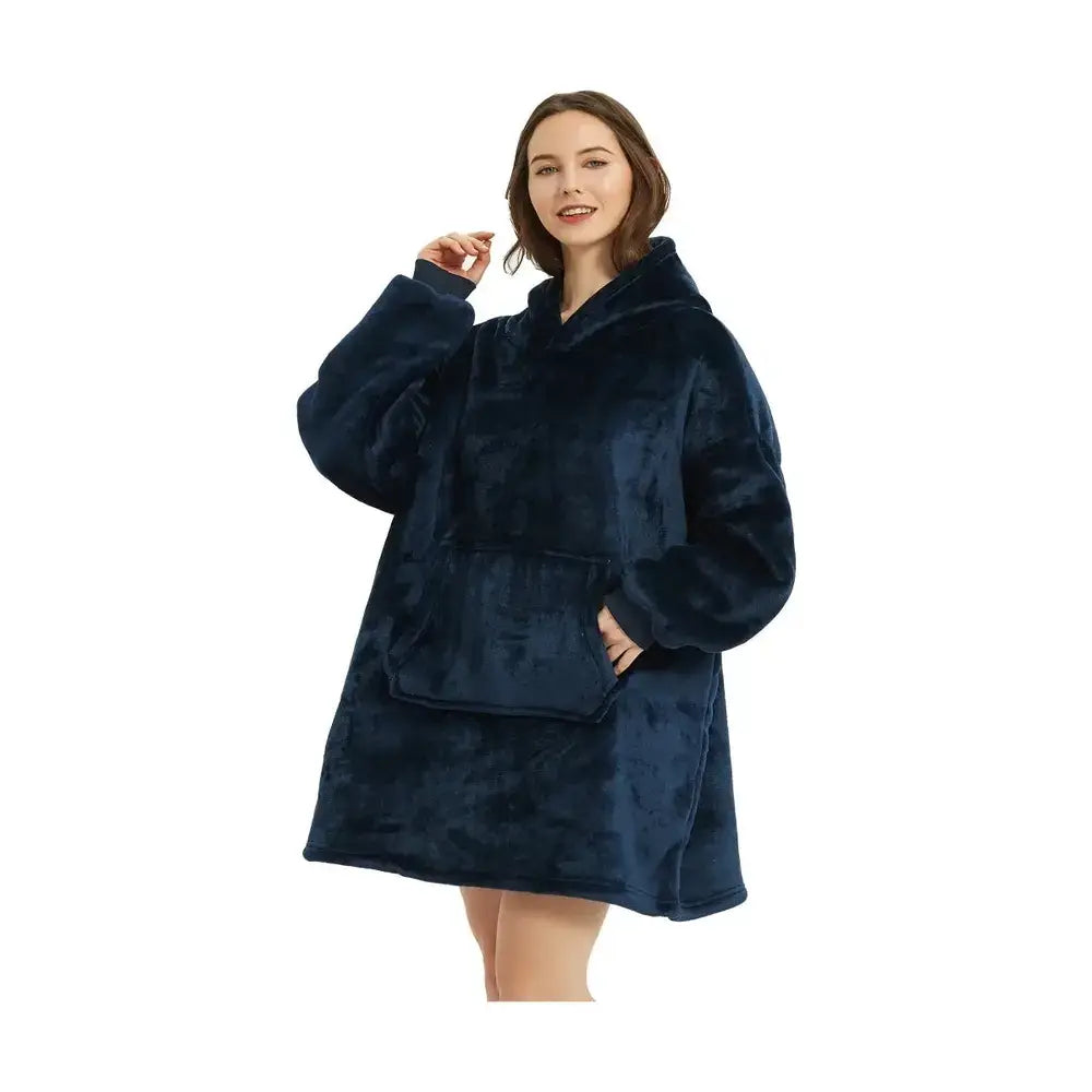 Wearable Blanket Hoodie – Ultra Plush Sherpa Fleece with Sleeves & Hood – Blankets & Throws