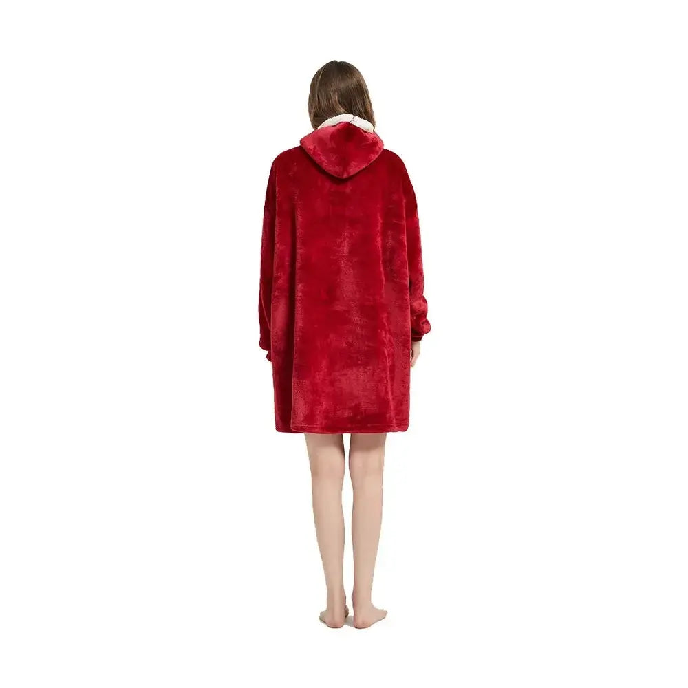 Wearable Blanket Hoodie – Ultra Plush Sherpa Fleece with Sleeves & Hood – Blankets & Throws