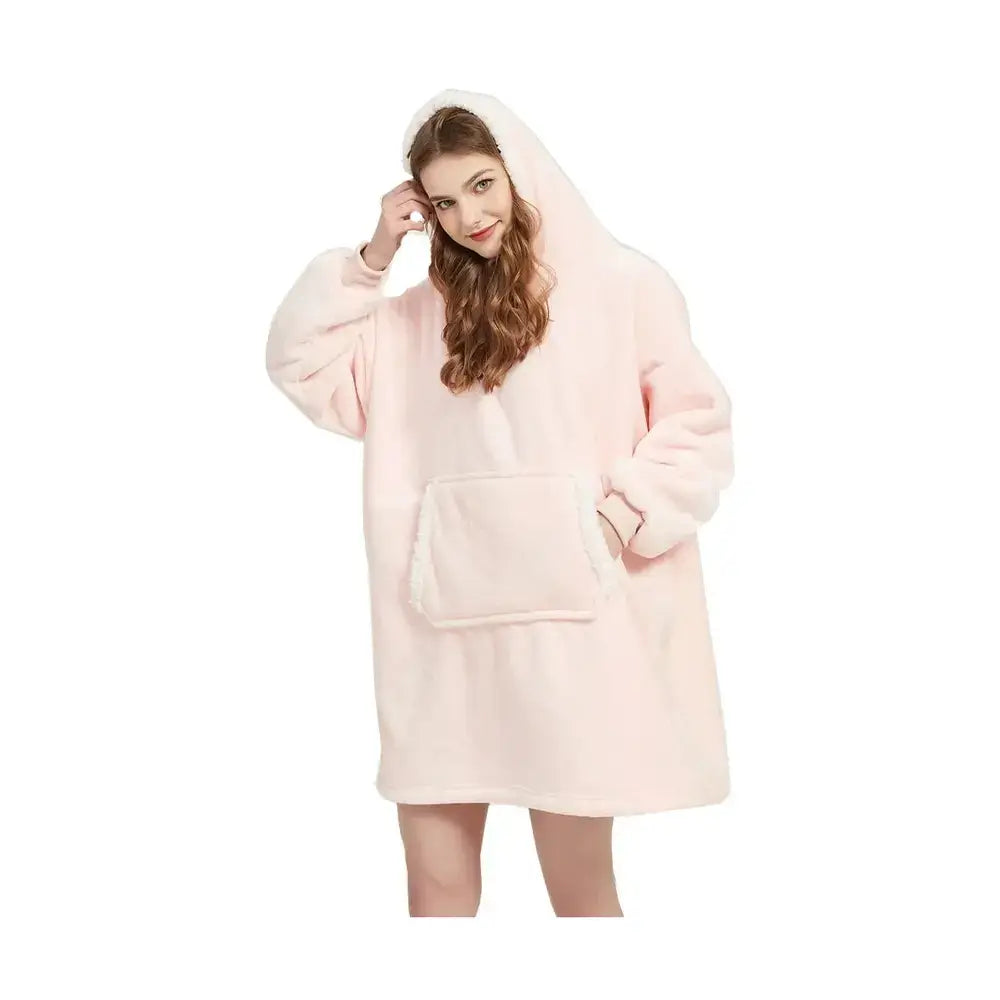 Wearable Blanket Hoodie – Ultra Plush Sherpa Fleece with Sleeves & Hood – Blankets & Throws