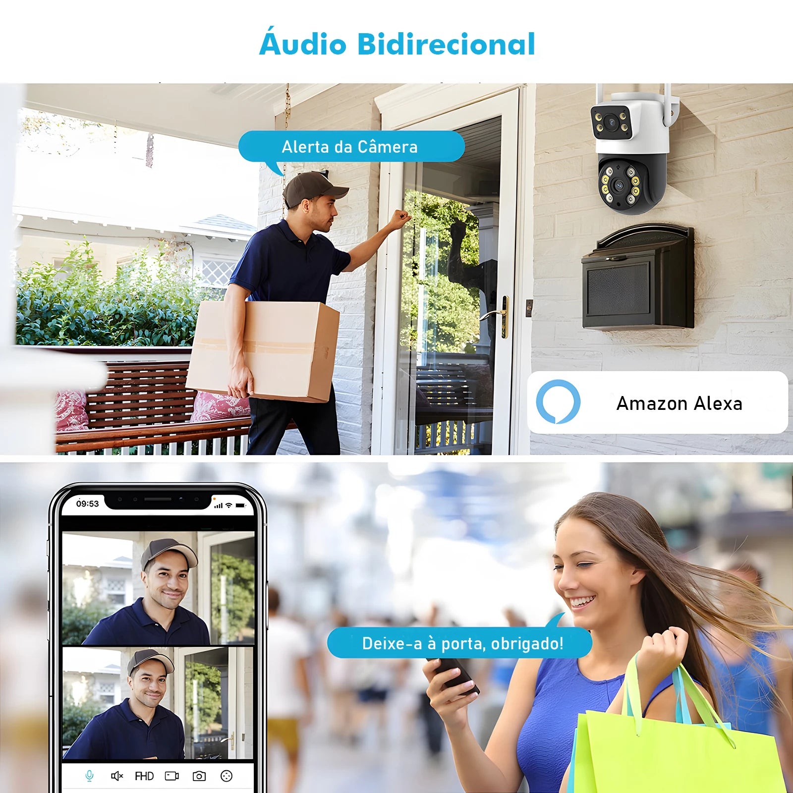 3MP Dual-Lens WiFi Security Camera – Waterproof Outdoor Surveillance, Wide-Angle, Smartphone Monitoring – Security & Surveillance