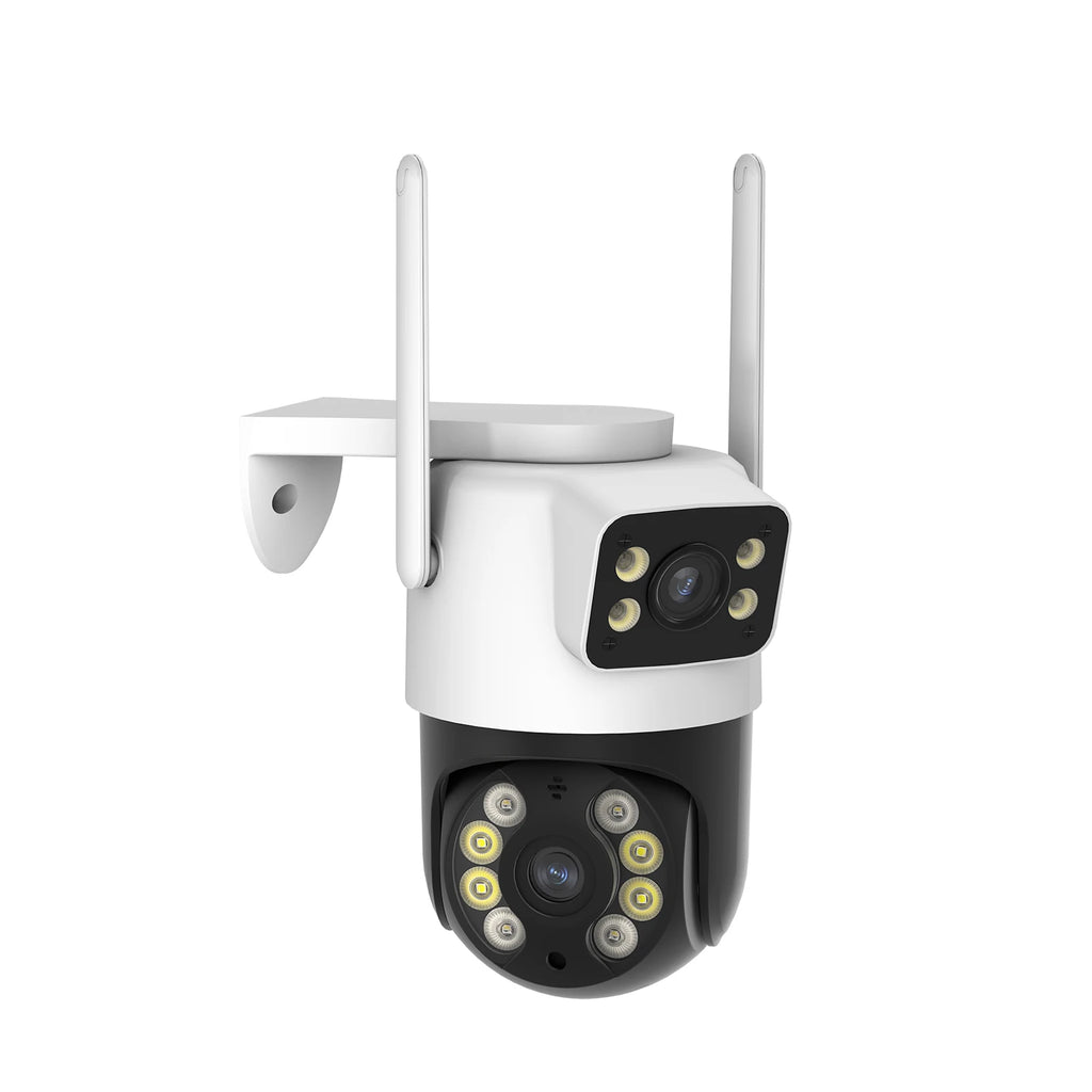 3MP Dual-Lens WiFi Security Camera – Waterproof Outdoor Surveillance, Wide-Angle, Smartphone Monitoring – Security & Surveillance
