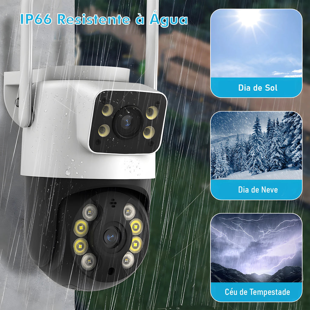 3MP Dual-Lens WiFi Security Camera – Waterproof Outdoor Surveillance, Wide-Angle, Smartphone Monitoring – Security & Surveillance
