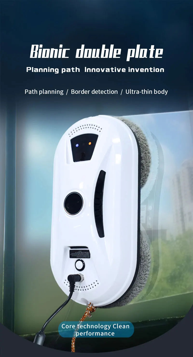 Automatic Window Cleaning Robot – 5600PA Dual Suction, 3 Modes, UPS Backup, Streak-Free Glass Cleaner – Smart Home & Cleaning