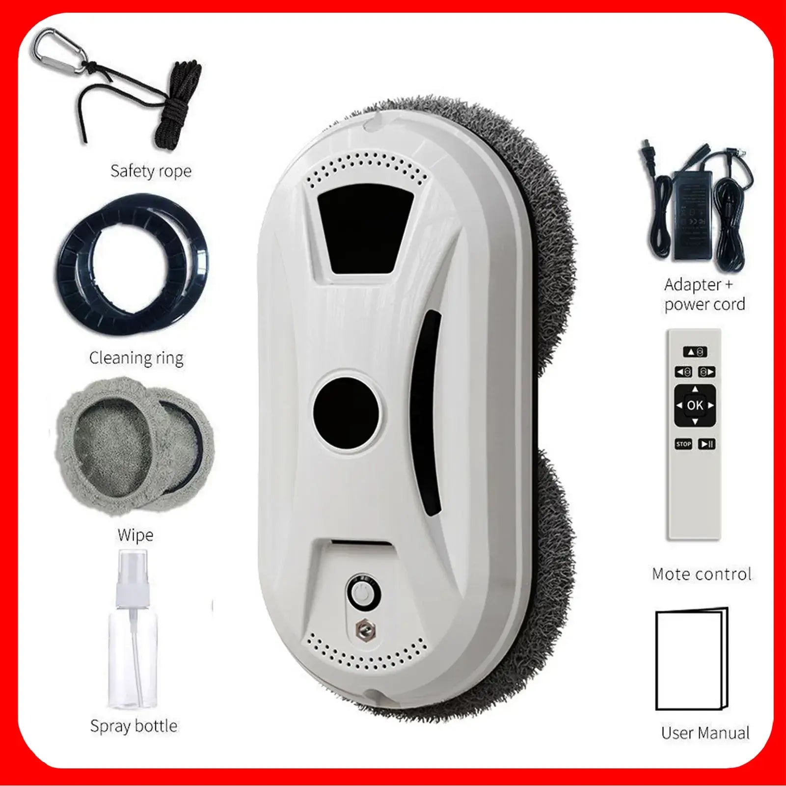 Automatic Window Cleaning Robot – 5600PA Dual Suction, 3 Modes, UPS Backup, Streak-Free Glass Cleaner – Smart Home & Cleaning