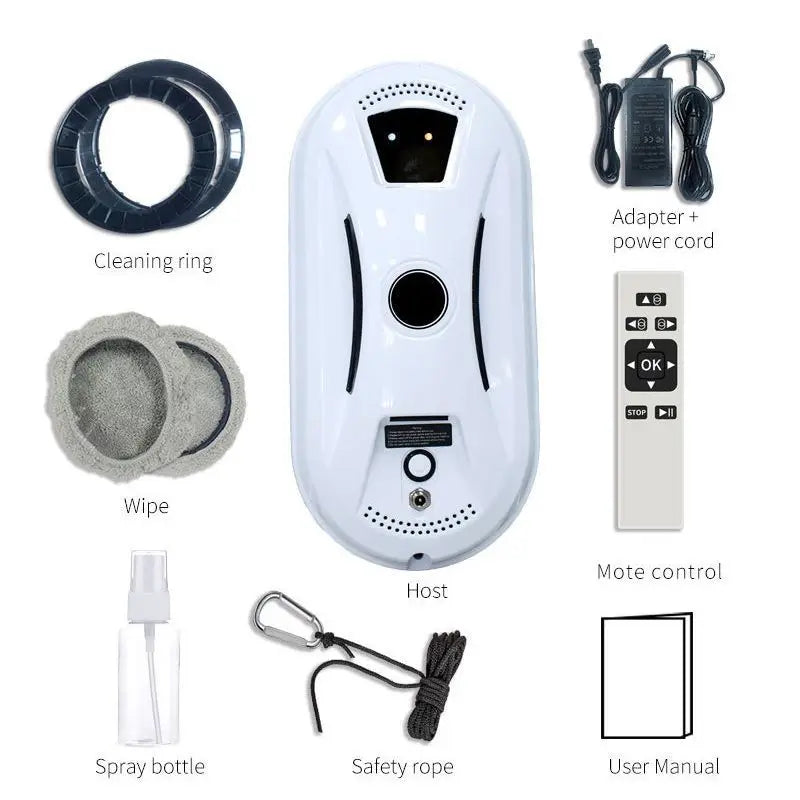 Automatic Window Cleaning Robot – 5600PA Dual Suction, 3 Modes, UPS Backup, Streak-Free Glass Cleaner – Smart Home & Cleaning
