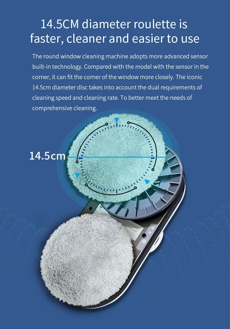 Automatic Window Cleaning Robot – 5600PA Dual Suction, 3 Modes, UPS Backup, Streak-Free Glass Cleaner – Smart Home & Cleaning
