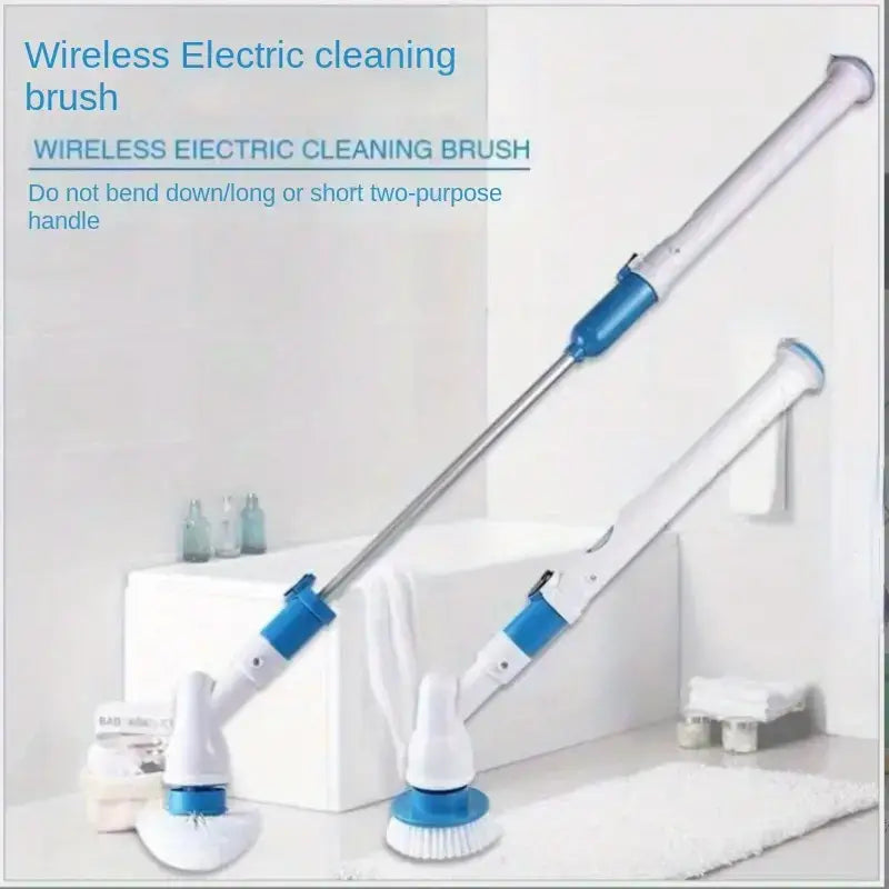 Cordless electric cleaning brush with soft bristles and rotating power for everyday scrubbing.