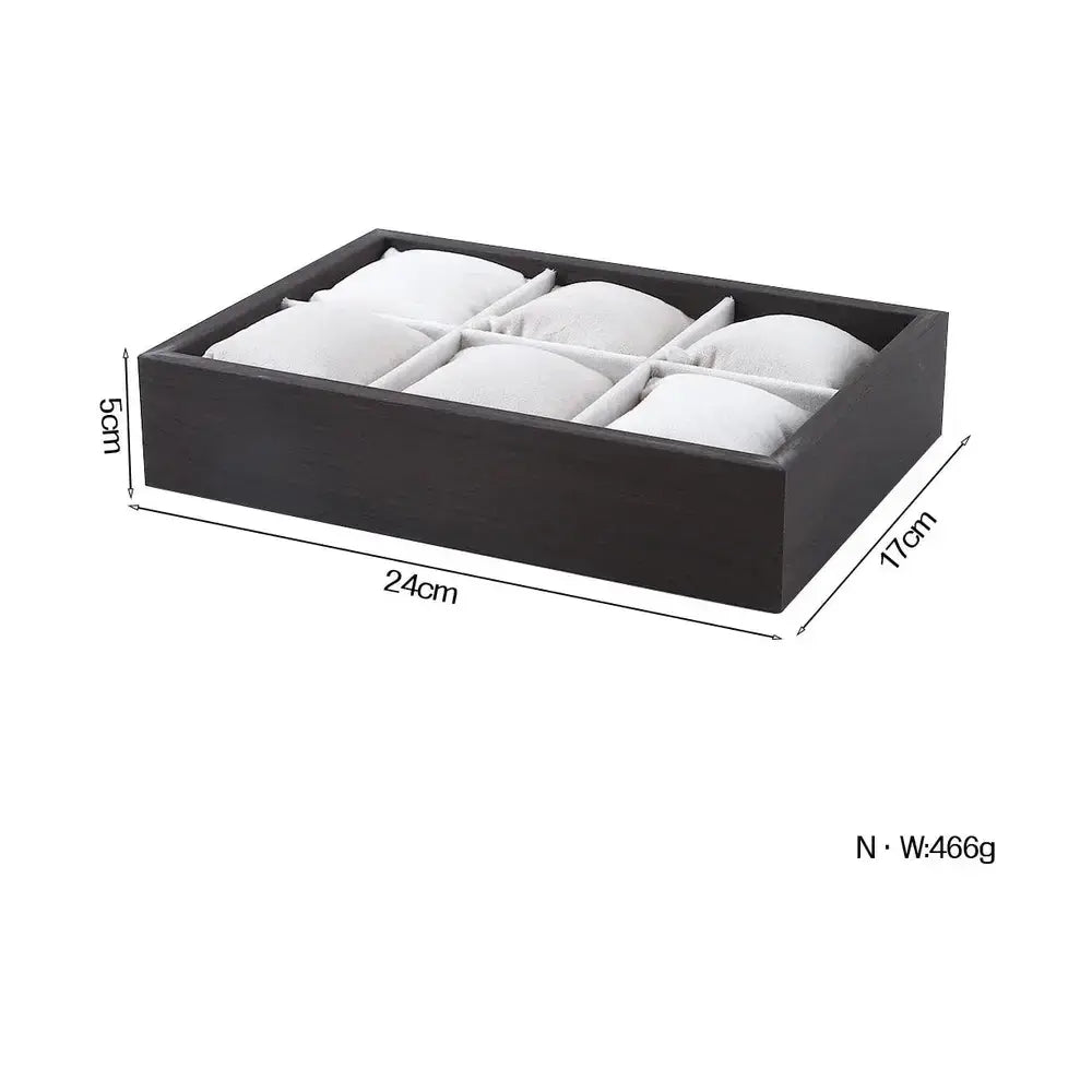 Wooden Velvet Jewelry Tray Organizer | Stackable Drawer Insert – image 17