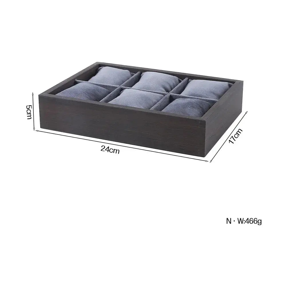 Wooden Velvet Jewelry Tray Organizer | Stackable Drawer Insert – image 15