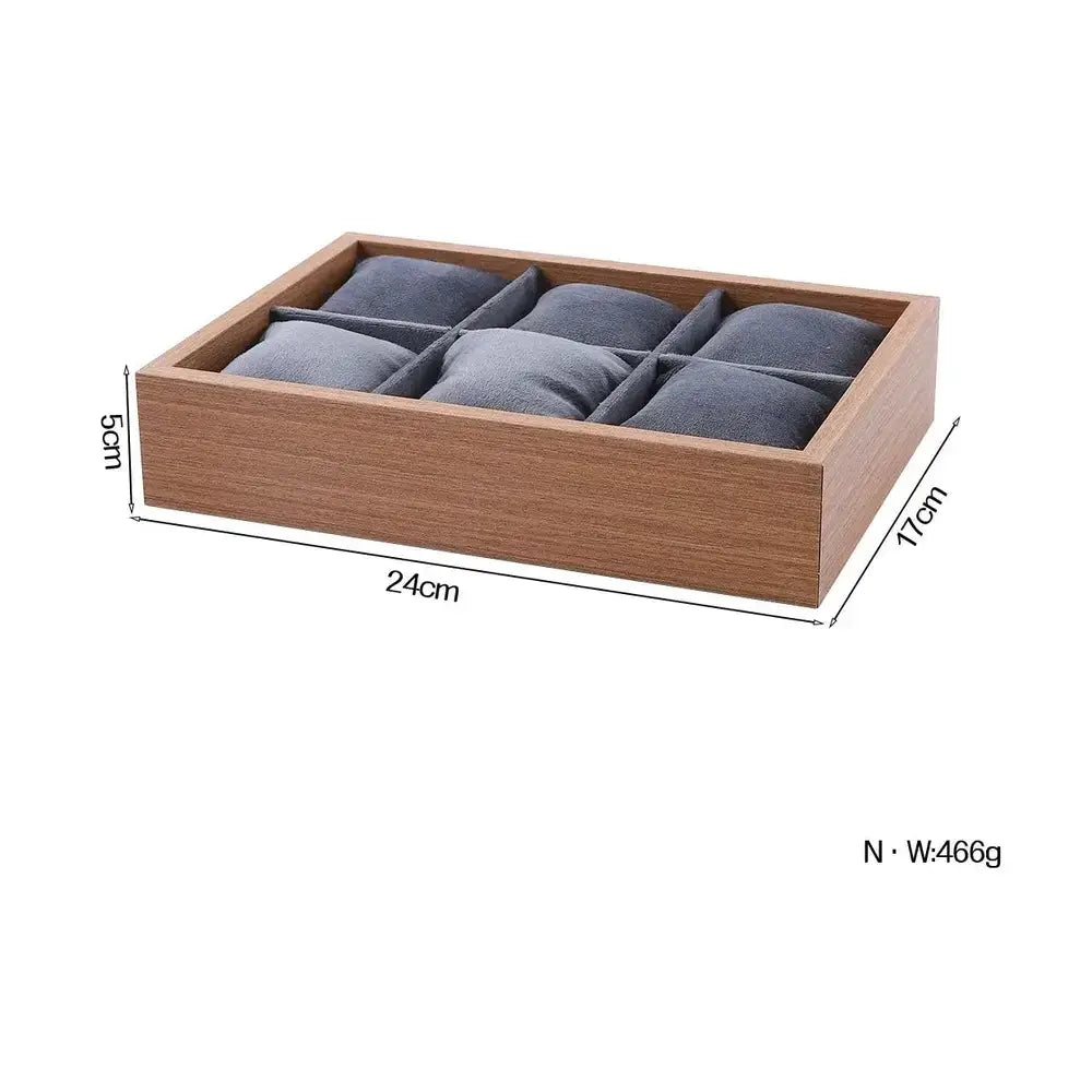 Wooden Velvet Jewelry Tray Organizer | Stackable Drawer Insert – image 14
