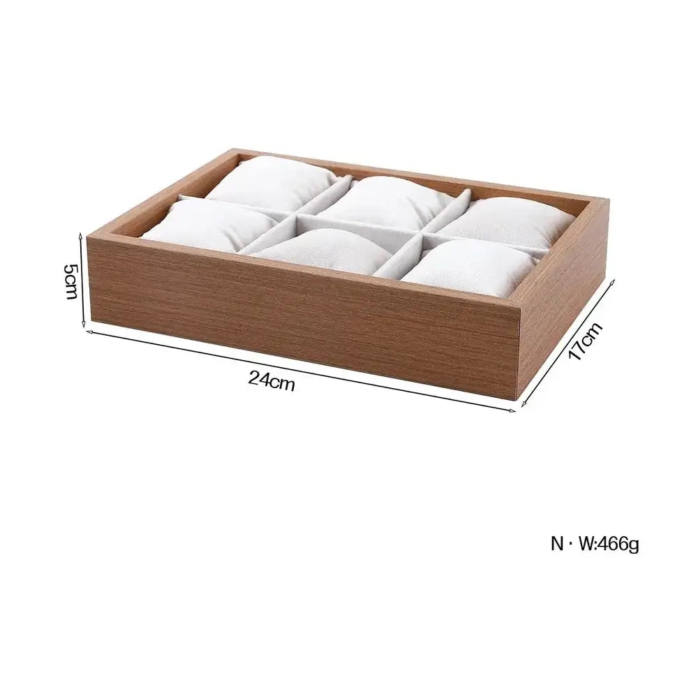 Wooden Velvet Jewelry Tray Organizer | Stackable Drawer Insert